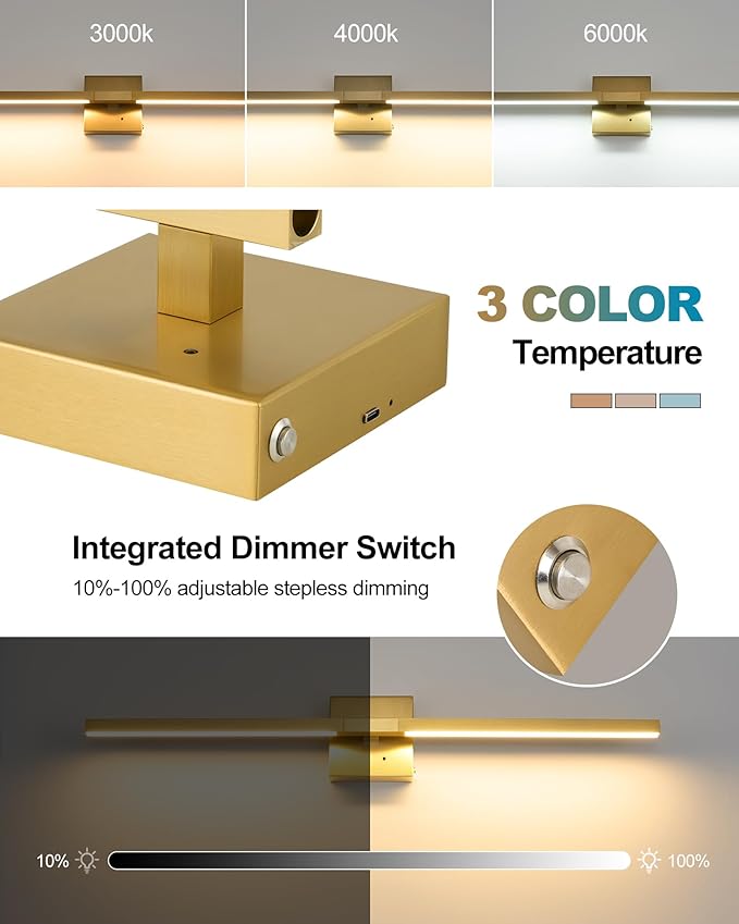 Rayogale 40 Inch 8000mAh Rechargeable Wall Sconce - Image 2