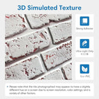 COMSTICKC 3D Faux Brick Wall Panel Peel and Stick, Ultra-Light Thin PVC Brick - Image 3