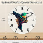 Flaying Hummingbird Bird Wall Clock Silent Non-Ticking Battery Operated Clock - Image 2