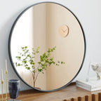 NEWBULIG Round Wall Mirror, 36 Inch Bathroom Mirrors by NEWBULIG