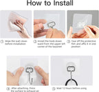 Large Adhesive Hooks for Hanging Heavy-Duty 44Ib 20 Packs, Wall Hangers without - Image 8
