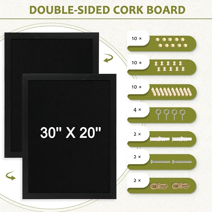 Double-Sided Black Cork Board - Image 4