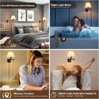 TRLIFE Wall Sconce with Remote Control, Dimming 10%-100% and Adjustable Color - Image 4