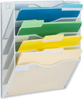 EASEPRES 5 Pocket Mesh Hanging Wall File Organizer, Wall Mounted Mail Paper by EASEPRES