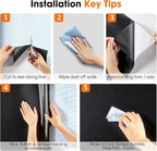 Chalkboard Wallpaper Peel and Stick, 17.5"x393.7" Blackboard Contact Paper Self - Image 5