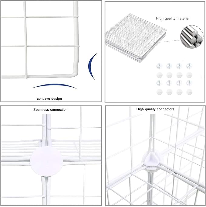C&AHOME Wire Cube Storage, 9-Cube Organizer Metal, Wire C Grids Storage - Image 6