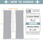 ChrisDowa Blackout Curtains 70 inches Wide - Image 5