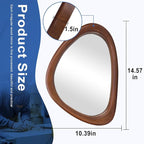 MAGFLERUM Irregular Wall Mirror, 15 * 10 inch Asymmetrical Wood Mirrors - Image 2