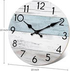 KECYET Wall Clock Silent Non-Ticking Wooden Clocks Battery Operated 10 Inch - Image 8