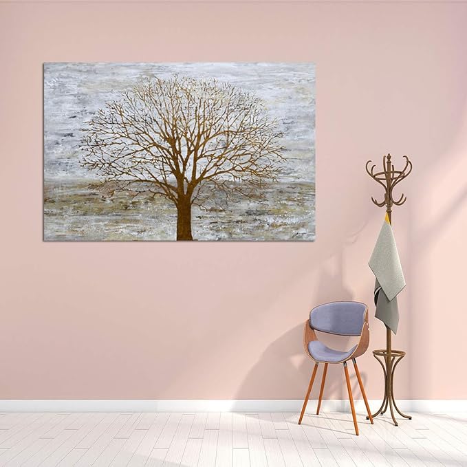 Yihui Arts Hand Painted Abstract Tree Painting - Image 9