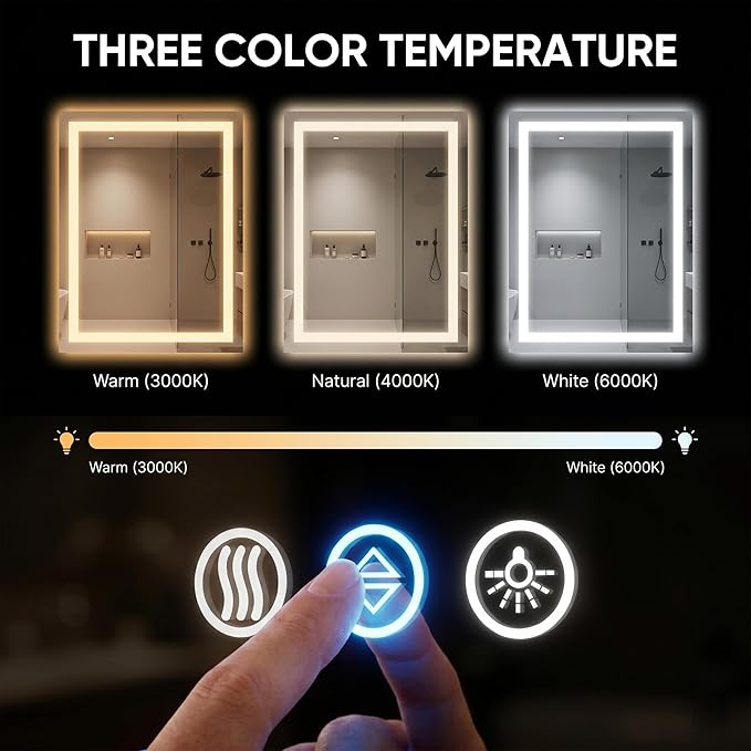 Antok 60"x 28" LED Bathroom Mirror - Image 5