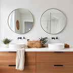Sunniry Silver Round Mirror 24 inch, 2 Pack Silver Circle Mirror, Round - Image 3