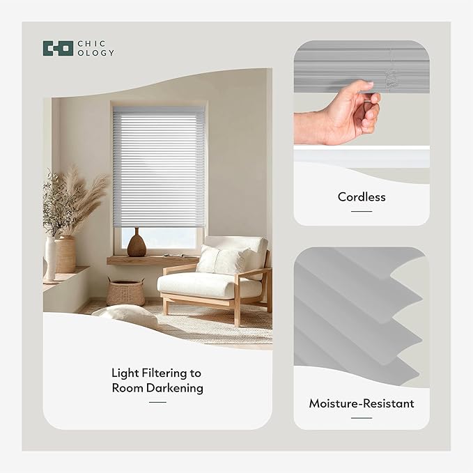 CHICOLOGY Cordless Mini Blinds for Indoor Windows, Light Filtering to Room - Image 2