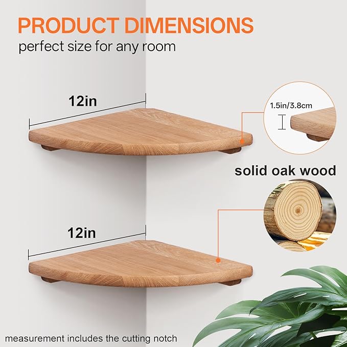 Gieanoo Floating Corner Shelves - Image 2
