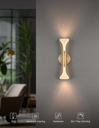 Tubicen Wall Sconces Gold Movie Theater Sconces Wall Lighting Up and Down 15.7" - Image 8