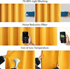 MIULEE Yellow Back Tab Blackout Curtains 84 Inch Length 2 Panels Set - Image 5