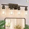 Indoi 4 Light Bathroom Light Fixtures, Oil-Rubbed Bronze Modern Vanity Lights by Indoibrightenyourbathroom