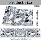Diamond Wallpaper Border Peel and Stick 196.9 x 3.9 Inch Wall Border Trim - Image 2
