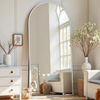 Arched White Full Length Mirror, Full Body Mirrors by YourSpacePerfectlyReflected