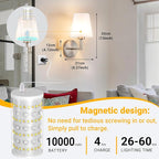 Vimhou Peel and Stick Wall Sconces, Stick On Wall Sconce Set of 2, Battery - Image 7