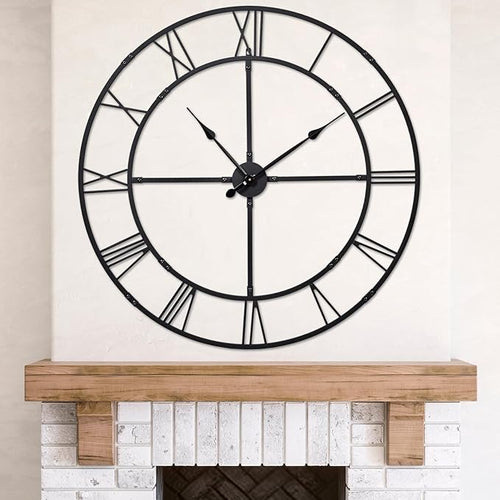 32 Inch Large Wall Clock for Living Room Decor – Easy-Assembly Silent by WallClockDecor