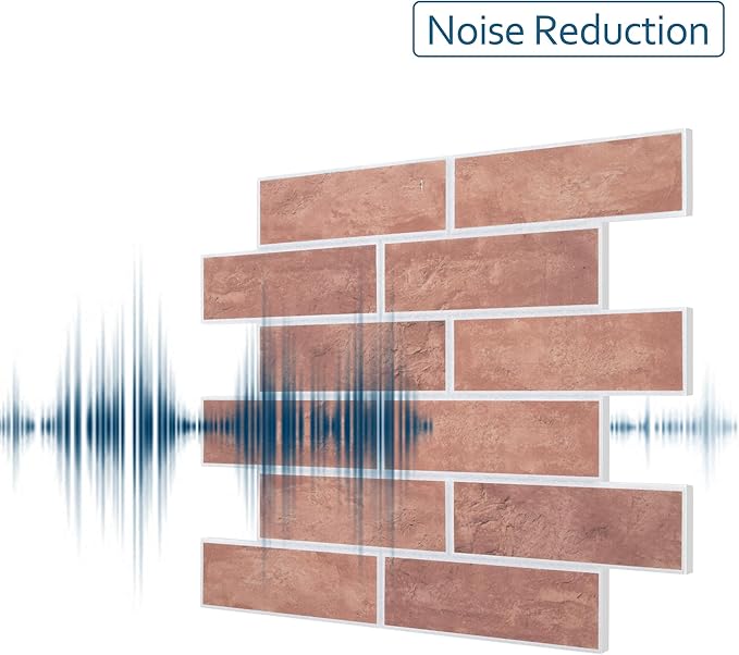 16-Pack 3D Faux Brick Acoustic Wall Panels, 11.8" x 11.8" PET Soundproof & - Image 4