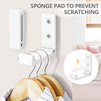 Folding Coat Hooks, Foldable Adhesive Hooks, Headphone Jacket Holder, Aluminum - Image 4