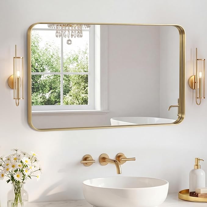 NEWBULIG 24X36 Inch Bathroom Mirror by NEWBULIG