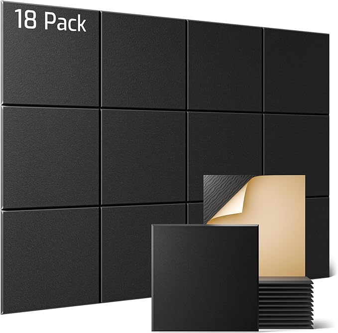 Sonicism 18 Pack Acoustic Wall Panels by Sonicism
