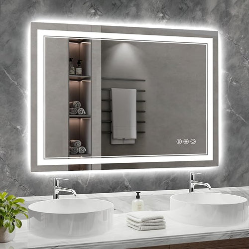 48x36 Inch LED Bathroom Mirror by Wedhouc