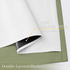 Yakamok 100% Blackout Curtain Panels 72 inches Cold and Light Blocking Drapes - Image 4