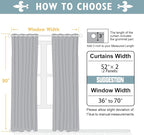 ChrisDowa Blackout Curtains 90 Inches Long 2 Panels Set - Image 5