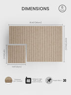 Bumusty Large Cork Board Alternative-36 x 24" Felt Bulletin Board Tiles - Image 2