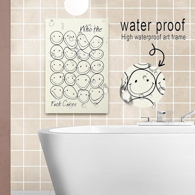 DIHSIEG Inspirational Canvas Wall Art funny bathroom wall art Print Poster - Image 3