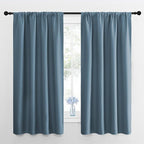 NICETOWN Kitchen Curtains, Short Blackout Drapes, Smoky Blue, 34 in x 45 in by NICETOWN