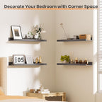 upsimples Floating Shelves for Wall, 23.6 Inch Shelves for Decor Storage Set of - Image 2