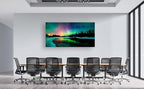 S01975 Wall Art Aurora scenery Painting on Canvas Prints Stretched and Framed - Image 4