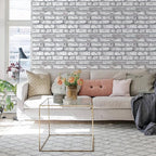 Commomy 10 Pcs 3D Faux Brick Wall Panels -11.8"X11.8" Small Size PVC Grey - Image 2
