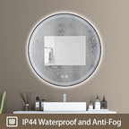 Itrue 36 Inch LED Bathroom Round Mirror, Adjustable Color Temp & Brightness - Image 3