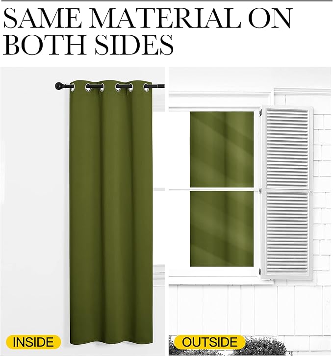 NICETOWN Window Curtain Panels, Christmas Window Decoration Thermal Insulated - Image 4