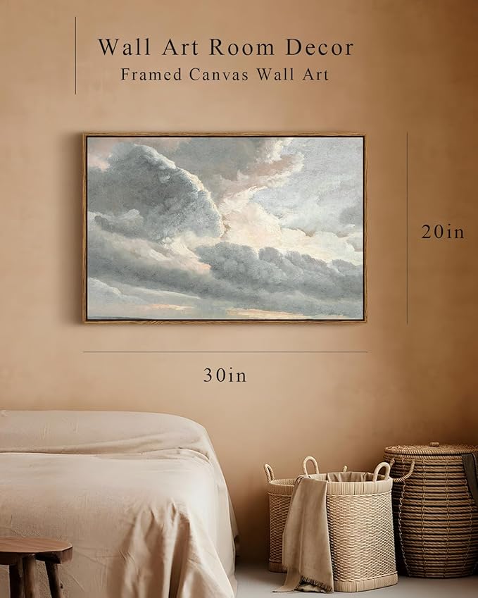 InSimSea Framed Canvas Wall Art Vintage Decor, Large Landscape Wall Art - Image 4