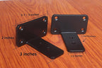 4 Pack - 3 inch Black Hidden L Shelf Bracket Iron Floating Shelf Brackets - Image 2