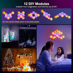OJQ 12 Pack Hexagon Lights Wall RGB Panel - Image 5