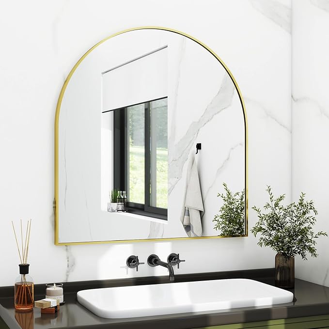 XRAMFY 31"x32" Arched Wall Mirror - Image 8