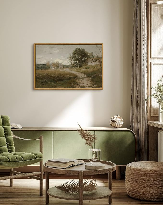InSimSea Framed Canvas Wall Art Vintage Decor, Room Decor Classical Oil - Image 2