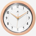 Infinity Instruments Retro 9.5 Inch Round Indoor Wall Clock, Peach Fuzz by InfinityInstruments