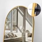 Floor Length Mirror, Wall Mounted Mirrors, Arched-Top Body Mirror - Image 5