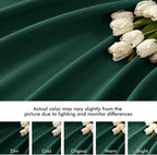 MIULEE Christmas Hunter Green Back Tab Blackout Curtains 108 Inch Long 2 Panels - Image 8