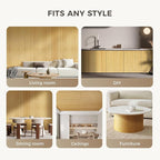 OUZUGIE 1 Pack 96x48 Inch Natural Bamboo Wall Panel – Natural Pole Wrap Paneling - Image 4