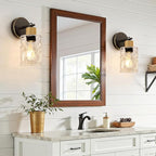 MOKATNG Set of 2 Wall Sconces for Bathroom, Coastal Modern Vanity Lights - Image 6